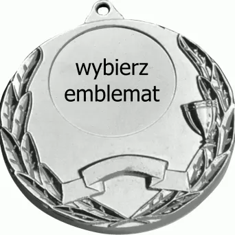MMC5052/S medal srebrny d-50 mm z miejscem na emblemat d-25 mm