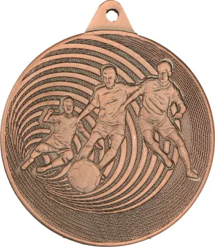 MMC5750/B Medal brązowy- piłka nożna - medal stalowy d-50mm, grub. 2 mm