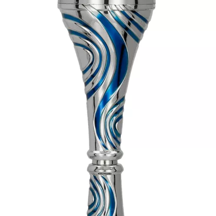 8365A Puchar srebro-niebieski h-41 cm, d-16 cm