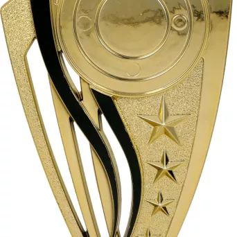 F258/G/BK Figurka plastikowa złota h – 16,5 cm z miejscem na emblemat 50mm