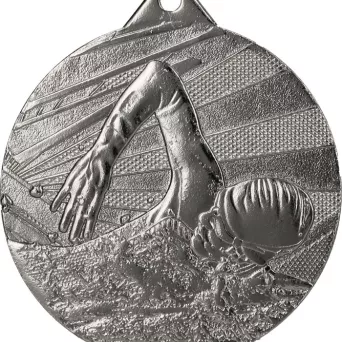 ME003/S medal srebrny d-50 mm tematyczny PŁYWANIE