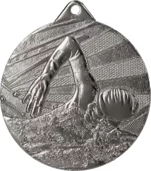 ME003/S medal srebrny d-50 mm tematyczny PŁYWANIE