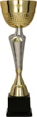 4211B Puchar metalowy złoto-srebrny h-38,5 cm, d-12cm