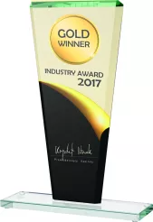 GS103-25 Trofeum szklane h-25 cm, grub. 1cm