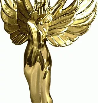 F20/G Figurka plastikowa złota WIKTORIA h-14 cm