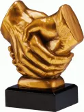 RFST2089/G figurka odlewana złota  UŚCISK DŁONI h-17 cm