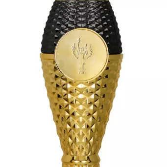 8346A Puchar złoto-czarny h-40 cm, d-16 cm