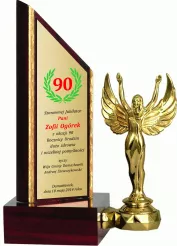 TROF1C/G+F330B/GR trofeum drewniane 18 cm