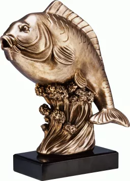 RFST2095/BR figurka odlewana brązowa  WĘDKARSTWO h-29,5 cm