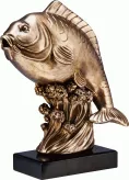 RFST2095/BR figurka odlewana brązowa  WĘDKARSTWO h-29,5 cm