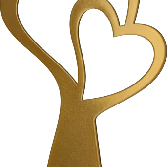 ML-HEA Statuetka metalowa SERCE h-21cm, grub. 2mm