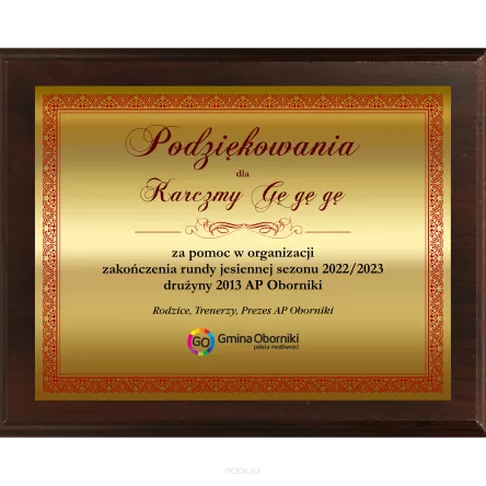 HG2550/G Dyplom drewniany 165 mm x 115 mm