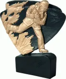RFEL5023/BK/G figurka odlewana złoto-czarna  STRAŻACTWO h-11 cm