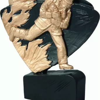 RFEL5023/BK/G figurka odlewana złoto-czarna  STRAŻACTWO h-11 cm