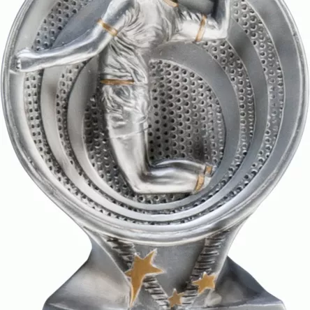 RS1302 figurka odlewana złoto-srebrna  SIATKÓWKA h-17 cm