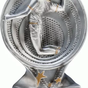 RS1302 figurka odlewana złoto-srebrna  SIATKÓWKA h-17 cm