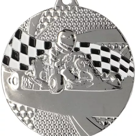 MMC8350/S Medal srebrny gokart - medal stalowy R- 50 mm, T- 2 mm
