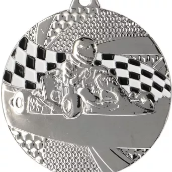 MMC8350/S Medal srebrny gokart - medal stalowy R- 50 mm, T- 2 mm