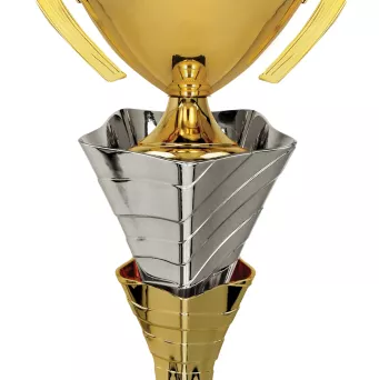 3152A Puchar metalowy złoto-srebrny h-57cm, d-18 cm