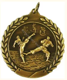 MD511/AG Medal złoto-antyczne - karate - z metalu nieszlach