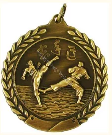 MD511/AG Medal złoto-antyczne - karate - z metalu nieszlach