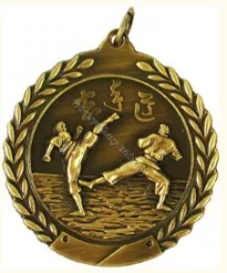 MD511/AG Medal złoto-antyczne - karate - z metalu nieszlach
