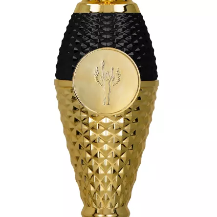 4221B Puchar metalowy złoto-czarny h-40 cm,d-14 cm