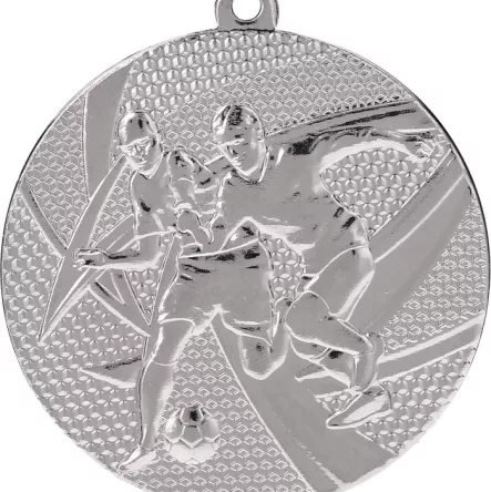 MMC15050/S Medal srebrny- piłka nożna - medal stalowy R- 50 mm, T- 2 mm
