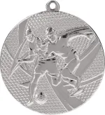 MMC15050/S Medal srebrny- piłka nożna - medal stalowy R- 50 mm, T- 2 mm
