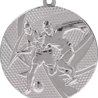 MMC15050/S Medal srebrny- piłka nożna - medal stalowy R- 50 mm, T- 2 mm
