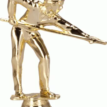 F243/G Figurka plastikowa złota BILARD h-11 cm