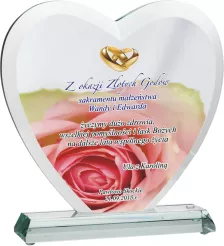 G031 trofeum szklane h- 20 cm, grub. 1,8 cm