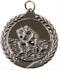 MD518/S Medal srebro - zapasy - z metalu nieszlachetnego