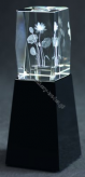 CAC50180/FLO Trofeum szklane 3D - kwiatek