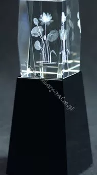 CAC50180/FLO Trofeum szklane 3D - kwiatek