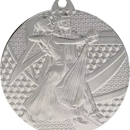 MMC7850/S Medal srebrny- taniec - medal stalowy R- 50 mm, T- 2 mm