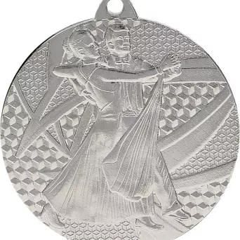 MMC7850/S Medal srebrny- taniec - medal stalowy R- 50 mm, T- 2 mm