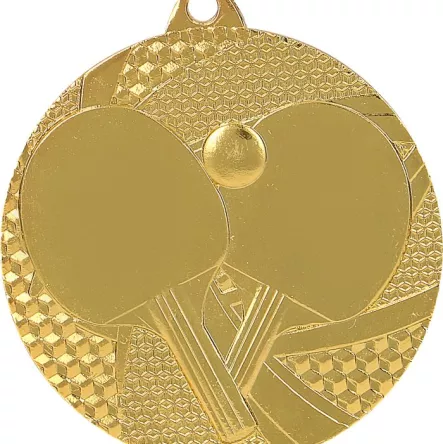 MMC7750/G Medal złoty- tenis stołowy - medal stalowy R- 50 mm, T- 2 mm