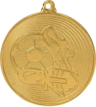 MMC9750/G Medal złoty- piłka nożna - medal stalowy R- 50 mm, T- 2 mm