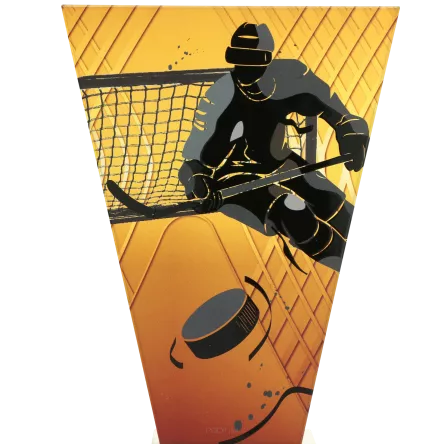 VL1-A/HOC2 Trofeum szklane na podstawie marmurowej - hokej h-22,5 cm, grub. 1 cm