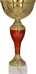 8368B Puchar metalowy złoto-czerwony h-27,5cm, d-12cm