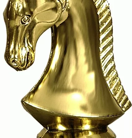 F164/G Figurka plastikowa złota SZACHY h-7 cm