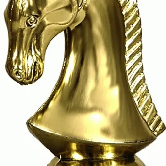 F164/G Figurka plastikowa złota SZACHY h-7 cm