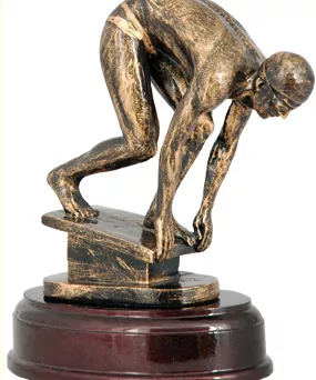 RST591 Figurka odlewana PŁYWANIE h-17 cm