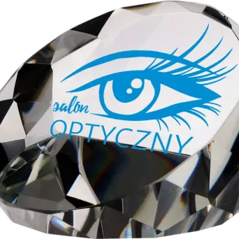 T027 Trofeum szkl.przycisk kryształowy d-10cm