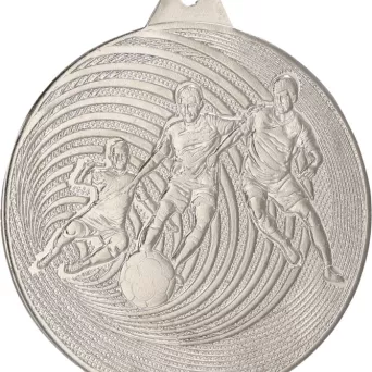 MMC5750/S Medal srebrny - piłka nożna - medal stalowy d-50mm, grub. 2 mm