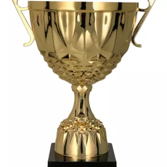7220D Puchar metalowy złoty h-25 cm, d-10cm