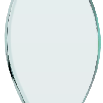 G043 Trofeum szklane h-21 cm, grub. 1,9 cm