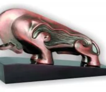 RTY3744 Figurka odlewana byk