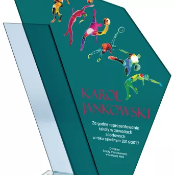 GS615-22 Trofeum szklane h-22 cm, grub. 0,6 cm